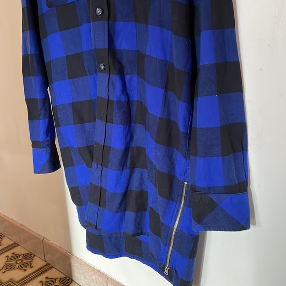 TNA Blue Buffalo Plaid Dress - Picture 4 of 5